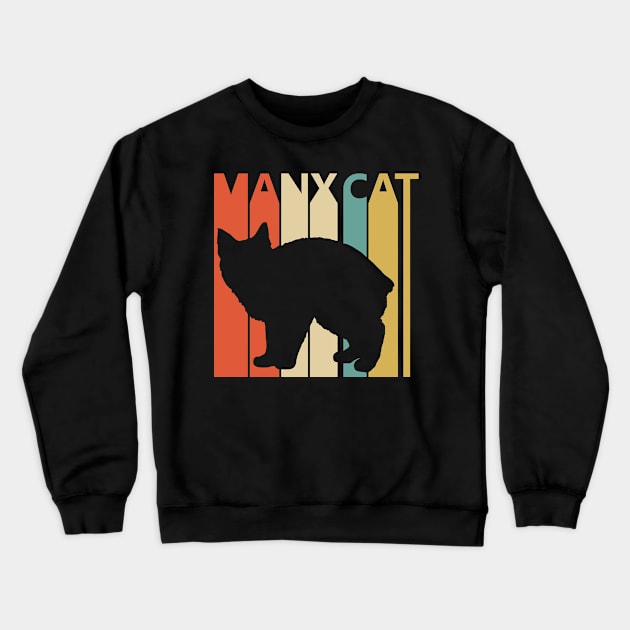 Vintage Manx Cat Owner Gift Crewneck Sweatshirt by GWENT